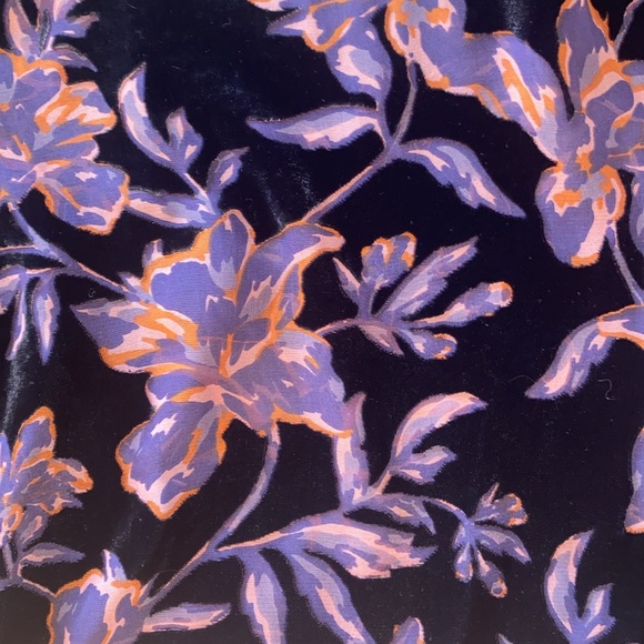 Sundance Top Womens small Black Thorn Velvet Burnout Floral Puff Sleeve - Picture 4 of 6